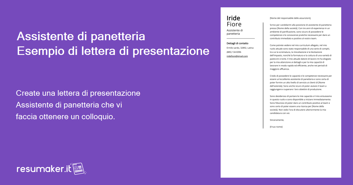 Esempio di lettera di presentazione per il 2024